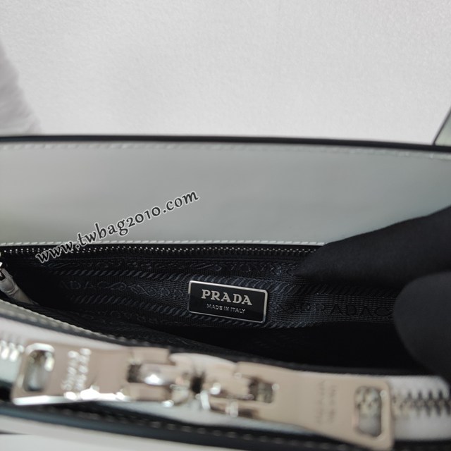 Prada專櫃2022全新系列亮面小牛皮中號手提包 1BA350 普拉達Cleo系列托特包 csp1041